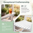 thumbnail image 6 of Devoko Outdoor Rocking Chair Set of 2, Solid Acacia Wood Patio Rocking Chairs with High Backrest, Porch Rocker for Patio Garden Balcony, White, 6 of 8
