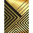 thumbnail image 2 of Urban Epiphany 12x14 Gold Ornate Wood Framed with Double Matting Museum Art Print Titled - Black And Gold Geometric Lines 2, 2 of 4