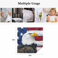 thumbnail image 4 of Eagle Cloth Napkins, Rustic Independence Day Red Blue Star Striped Flag Washable and Reusable Dinner Napkins Set of 6, Table Napkin for Kitchen Party Birthday Wedding Hotel Housewarming 20"x20", 4 of 8