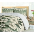 thumbnail image 3 of Ambesonne Sage Duvet Cover Set, Vintage Ikat Flower Pattern, Calking, Laurel Green Slate Brown, 3 of 4