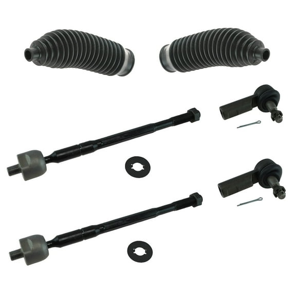 New 6 Piece Steering Kit Inner & Outer Tie Rods w/Boots Bellows for Tacoma 2WD Fits select: 2013 TOYOTA TACOMA DOUBLE CAB, 2014 TOYOTA TACOMA
