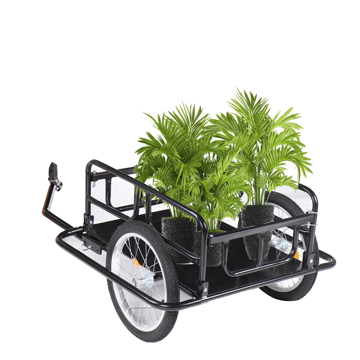 Sefzone Bicycle Cargo Trailer 143 lbs Max Load, Folding Bike Wagon