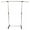Silver, variant on Immere Hanging Clothes Rack with Shoe Shelf, Black