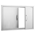 thumbnail image 1 of KFFKFF Barbecue Access Portal, 36W x 24H Inch Dual Exterior Cooking Space Entry, Stainless Steel Inset Door, Wall-Mounted Vertical Passage with Grips, Suitable for Barbecue Nook, Grill Spot, 1 of 9