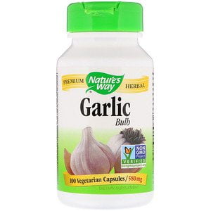 Nature's Way, Garlic Bulb, 580 mg, 100 Vegetarian Capsules (Pack of (Best Way To Consume Garlic)