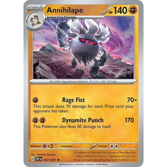 Pokemon Paldean Fates Rare Annihilape #47