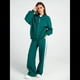 thumbnail image 4 of Conjunto de 2 Piezas para Mujer: Sudadera Informal de Larga con Cremallera y Pantalones Deportivos de Pierna Verde Océano M, 4 of 10
