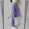 thumbnail image 7 of Baqcunre Women's Loose Long Drawstring Lace Up Elastic Waist Solid Color Sweatpants,Size S-XL,Womens Sweatpants,High Waisted Pants for Women,Women's Pants,Womens Clothes,Color Purple, 7 of 7