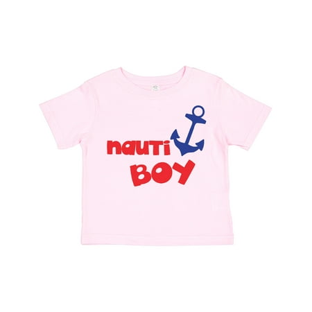 

Inktastic Nauti Boy Boat Anchor Sailor Sailing Nautical Gift Toddler Boy Girl T-Shirt