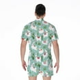 thumbnail image 2 of Cute Cactus And Llama Pattern Short Sleeve Men'S Rompers, Cactus Planter Gardening Casual Summer Jumpsuits Outfit, 2 of 4