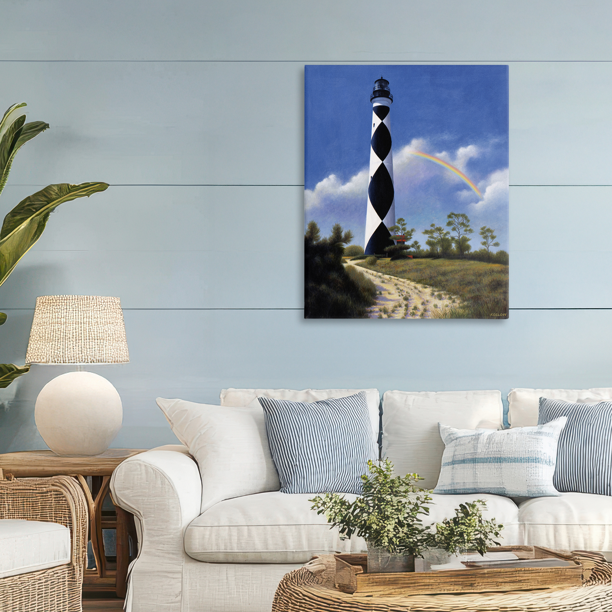 North Carolina Cape Lookout Canvas Wall Art, design by Wind River Studios