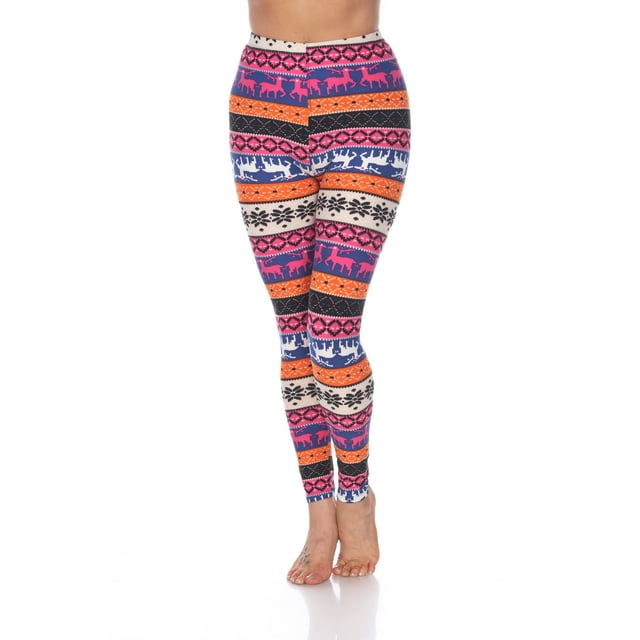 White Mark Leggings à Imprimé des Fêtes pour Femmes