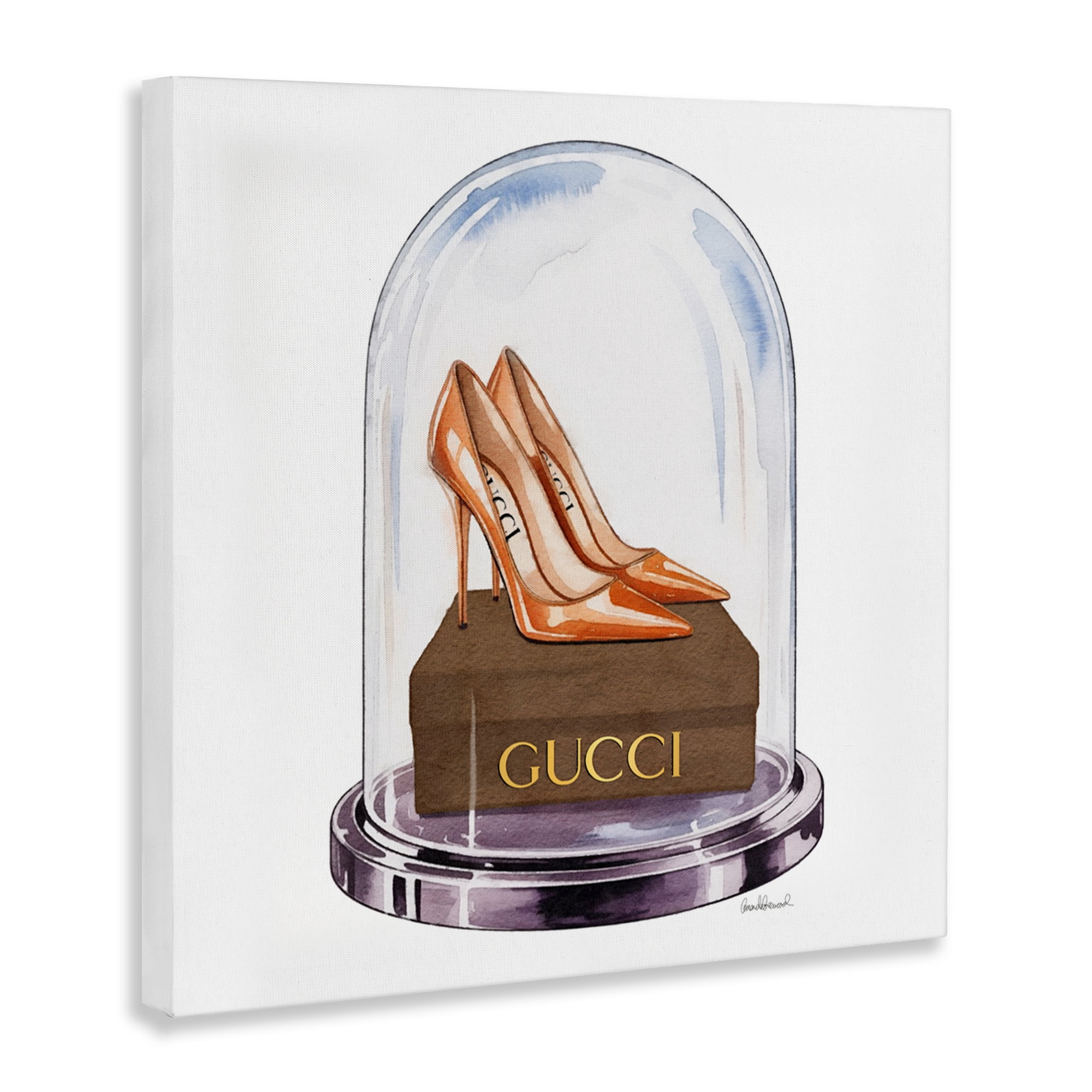 Stupell Industries Satin Heels in Bell Jar Canvas Wall Art, design by Amanda Greenwood