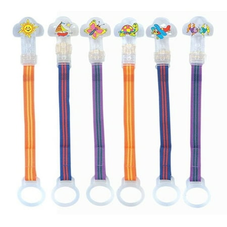 Nuby Brites Pacifinder Pacifier Clip - Orange / Blue