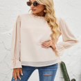 thumbnail image 4 of Blusa De Mujer, Fibra De Poliéster, Transpirable, Cómoda, Blusa De Doble Capa Para Mujer, Manga Larga Para Uso Diario ANGGREK champán m, 4 of 7