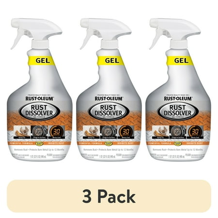 (3 pack) Rust-Oleum Rust Dissolver Gel Spray-300112, 32 oz