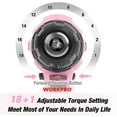 thumbnail image 4 of WORKPRO 12V Cordless Drill Driver Kit, Power Tool Kit for Home, 61-Piece Hand Tool Set, 14-inch Storage Bag, 1.5Ah Lithium-ion Battery & Charger included (Pink), 4 of 10