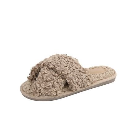 

Daeful Womens Slippers Slides Flat Shoes Mules Home Indoor Footwear Open Toe