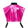 thumbnail image 4 of TiaoBug Kids Girls Shiny Metallic Zip Up Jacket Hip Hop Dance Performance Sparkly Cropped Tank Top Hot Pink 10, 4 of 5