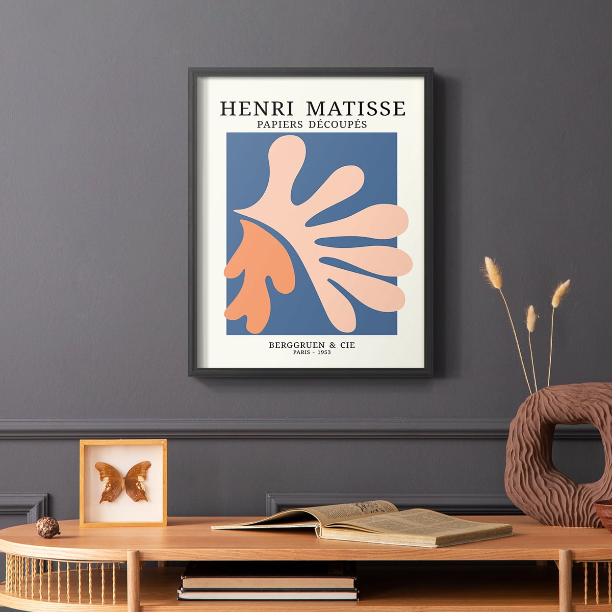 Matisse CDVII in Black Solid Wood Framed Print No Nail Hanging