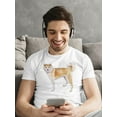 thumbnail image 2 of Sideview Of Watercolor Akita T-Shirt Men -Image by Shutterstock, Male XX-Large, 2 of 4