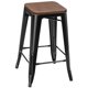 thumbnail image 4 of Set de 4 Taburetes de Bar Costway Metal 64,5 cm Con Asiento de Madera y Reposapiés, 4 of 4