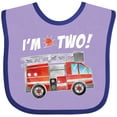 thumbnail image 3 of Inktastic I'm 2 Fire Truck 2nd Birthday Boys or Girls Baby Bib, 3 of 4