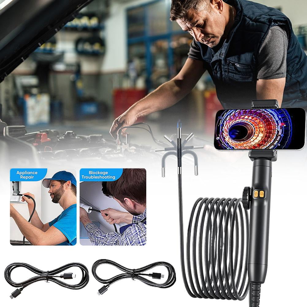 Two-Way 360 Articulating Borescope' 1080P Camera' endoscope with Light