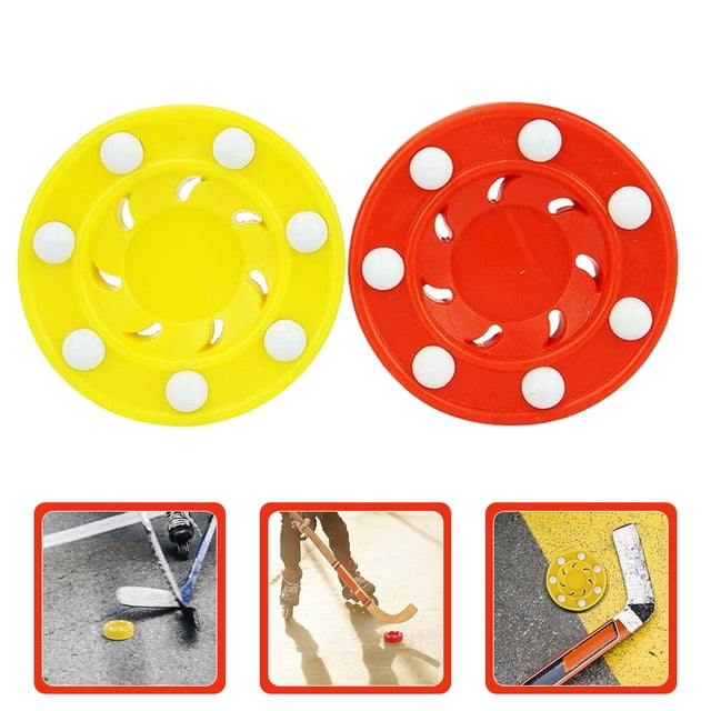BEADCEST 2Ud Balones De Hockey Portátiles Para Entrenamiento En Hielo Y Calles De Colores Múltiples