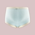 thumbnail image 2 of Odeerbi Maternity Underwear Ladies Comfortable Prenatal Solid Color Large Size Short High Waist Lace Abdominal Briefs Light Blue, 2 of 5