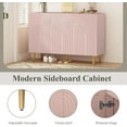 thumbnail image 5 of ARTPOWER 47" Accent Cabinet with Cloud Relief, Sideboard Buffet Cabinet with 3 Doors, Modern Decorative Credenza with Storage for Living Room, Kitchen, Dining Room, Hallway, Entryway, Pink, 5 of 9