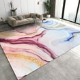 thumbnail image 1 of Marble Style Area Rugs, Watercolor Fluid Stripes Texture Outdoor Carpet, Modern Home Decor Non-slip Backing Machine Washable Rug for Indoor Hallways Restaurant Home Decor Mat 4x8ft, 1 of 7