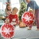 thumbnail image 4 of Bola inflable navideña para exteriores de 55 cm | Esfera decorada de PVC resistente a la intemperie | Decoración para árbol de Navidad y jardín | No requiere luces, 4 of 5