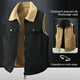 thumbnail image 1 of Ceisia Warm Reversible Men's Loose Fit Turn-Down Collar Corduroy Lamb Fleece Vest Gift, 1 of 9