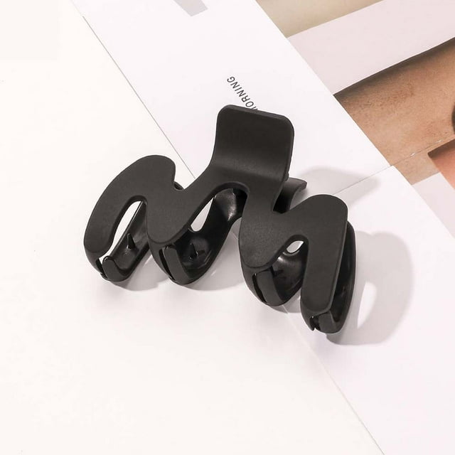 Pinza grande para el cabello esmerilado, pinza negra para cabello grueso, accesorios antideslizantes para el cabello, horquilla firmemente fijada