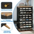 thumbnail image 6 of Uforic Shoe Cabinet with 3 Flip Drawers, Modern Shoe Storage Cabinet with Bench， Freestanding Shoe Rack Storage Organizer Bench for Hallway Entryway, Black, 6 of 10