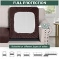 thumbnail image 5 of DONGPAI 4 Pieces Set Couch Cushion Cover Set Stretch L Shape Sofa Seat Sectional Slipcover Furniture Protector(1 Chaise Cover + 3 Cushion Cover), 5 of 7