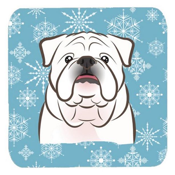 Snowflake White English Bulldog Foam Coasters 44 Set Of 4 Walmart Com Walmart Com