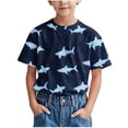 thumbnail image 1 of COM1950s Robe à Manches Courtes, Chemise Tendance pour Enfant T-Shirt Imprimé Col Rond Confortable Ample T-Shirt Blouse à Manches Courtes Hauts Décontractés, 1 of 9