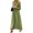 Green, variant on Women's Maxi Solid Color Shirt Dress Plus Size Classic Everyday Look in Polyester Fabric for Comfort and Easy Care