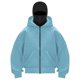 thumbnail image 4 of Chaqueta deportiva de invierno de color liso para niños, de manga larga, con capucha, informal, con cremallera y bolsillos, de poliéster, 4 of 5
