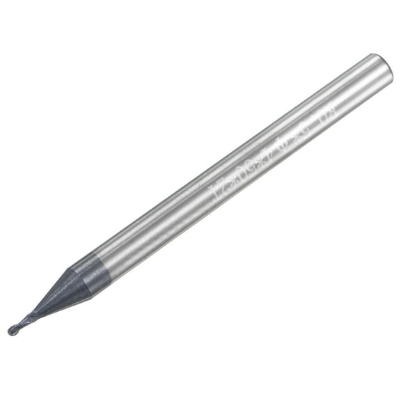 Uxcell 0.5mm Radius 4mm Shank 50mm Length HRC45 Carbide AlTiSin Coated Ball Nose End Mill