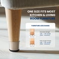 thumbnail image 3 of Serenelife Chair Leg Floor Protectors  24 Rubber Furniture Leg Covers & End Caps For Hardwood Floors  Anti-Slip & Scratch Protect Floors  Fits Furniture & Chair Legs 1.05 IN - 1.50 IN  Clear, 3 of 6