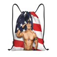 thumbnail image 1 of Joh-n Wres-tler Cen-a Drawstring Bag Gym Sackpack Beach Sport Yoga Backpack, 1 of 8