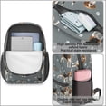 thumbnail image 4 of Beagle and Dog Paw Print Gray 17" School Backpacks for Teens,Waterproof Oxford Fabric,S-Shape Padded Straps for School,Travel,Hiking,Camping, 4 of 6