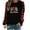 Black, variant on AOOCHASLIY Valentine's Women Gift Blouse Women's Sleeve Loose Round Neck Print Sweatshirt Top Blouse