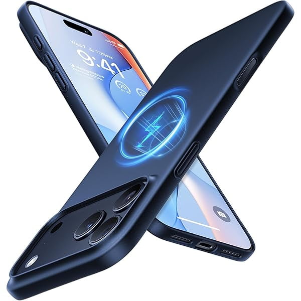 wonima11 TORRAS Magnetic Slim-Fit for iPhone 17 PRO MAX Case, Ultra-Thin 17 ProMax Phone Case Compatible with MagSafe, Light Anti-Scratch Matte Hard PC Bayer 6.9 inch OriginFit, Deep Blue