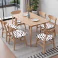 thumbnail image 6 of White Cow Bow Cloud Pattern Seat Covers for Dining Room Chairs Set Of 4,Stretch Printed Washable Chair Seat Cover with Elastic Ties and Button,Removable Waterproof Couch Cushion Covers, 6 of 6