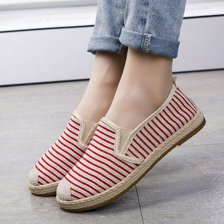 

Women‘s Striped Design Loafers Soft Sole Loafers Casual & Stylish Shoes Women‘s Footwear