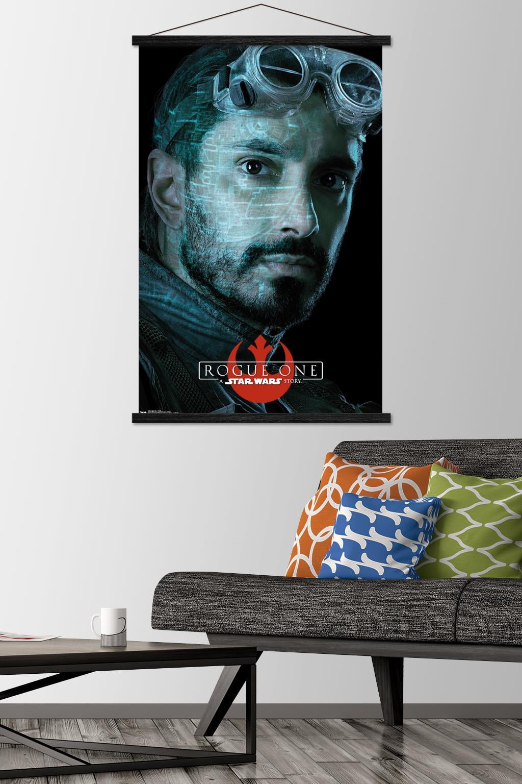Star Wars: Rogue One - Bodhi Wall Poster with Wooden Magnetic Frame, 22.375" x 34"